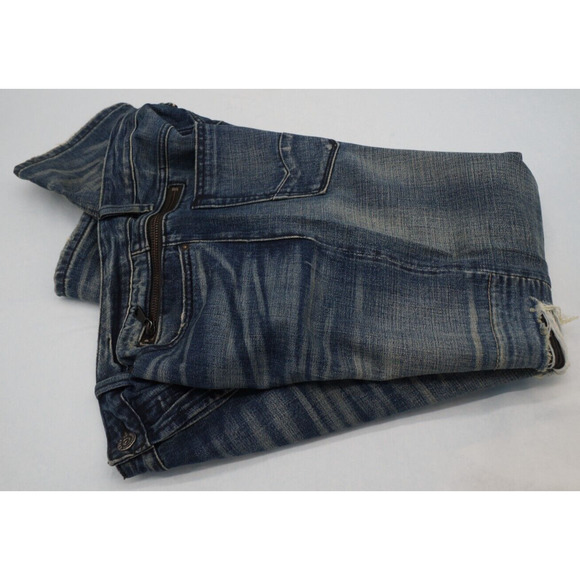 Cult of Individuality JAPANESE SELVEDGE DENIM GREASER STRAIGHT 38x32 DISTRESSED - Picture 7 of 10